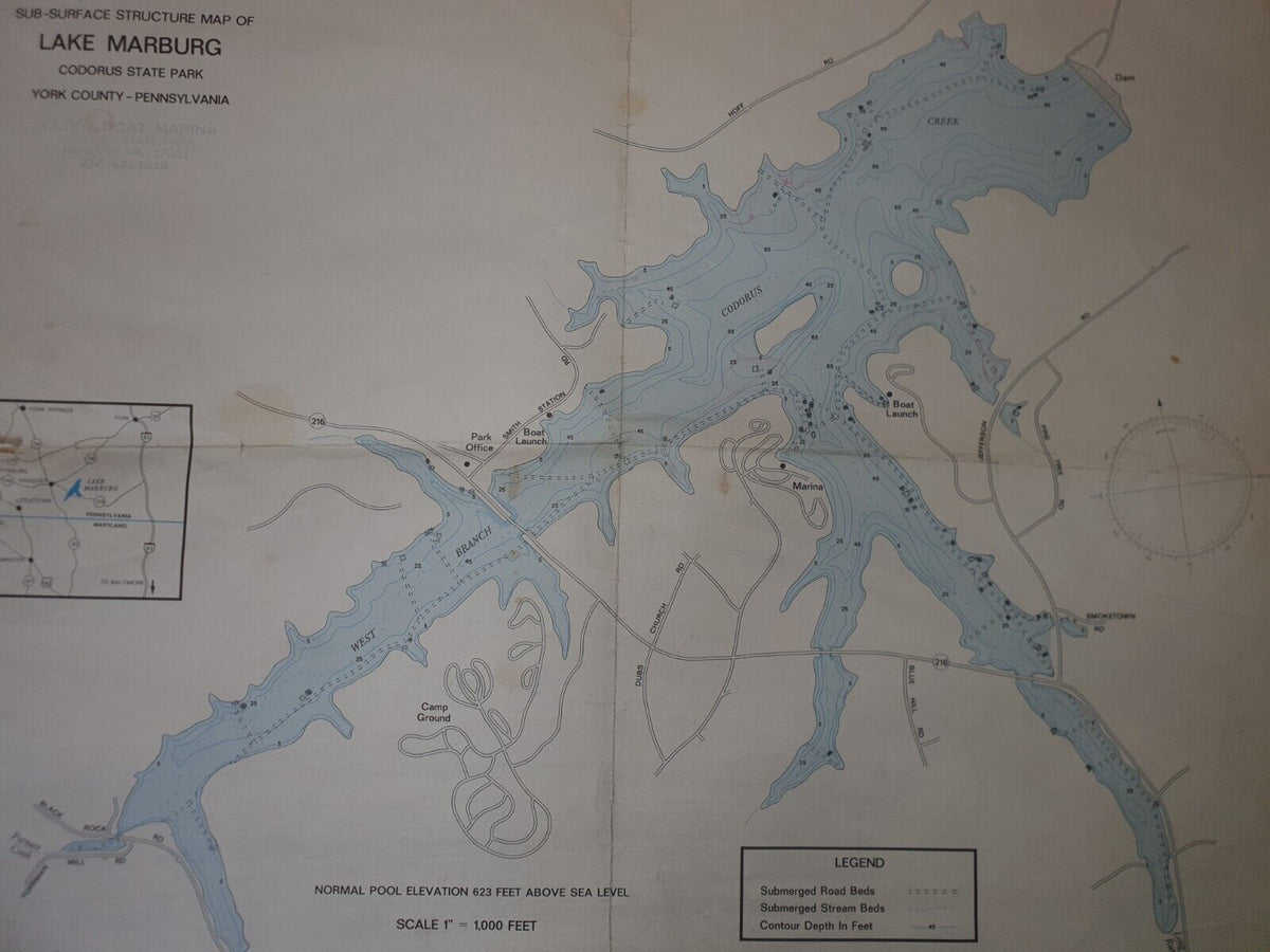 Angler's Aid Map/ York County- Pennsylvania 