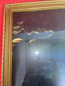 Vintage Framed Print Jesus Christ at Night in Garden Mount Olive Gethsemane