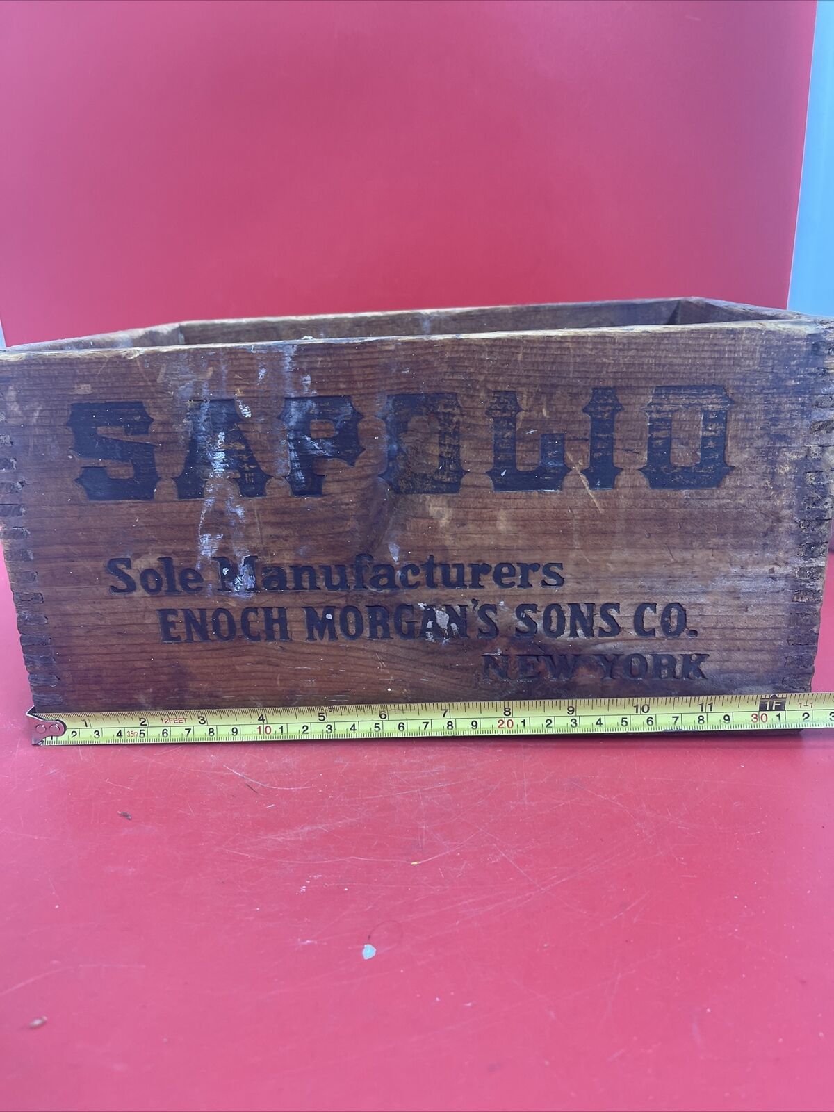 Vintage SUPER RARE SAPOLIO WOOD CRATE/BOX