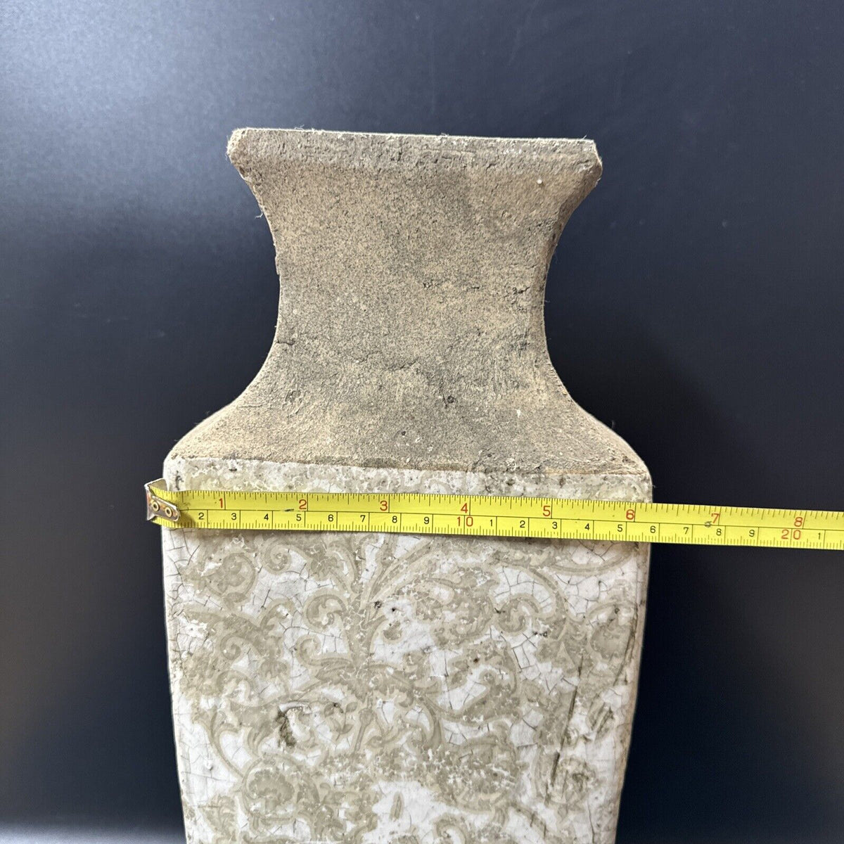 Handcrafted Stone Ware Floral Vase