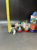 Lot Of 8 Small Wooden Nutcracker Ornaments