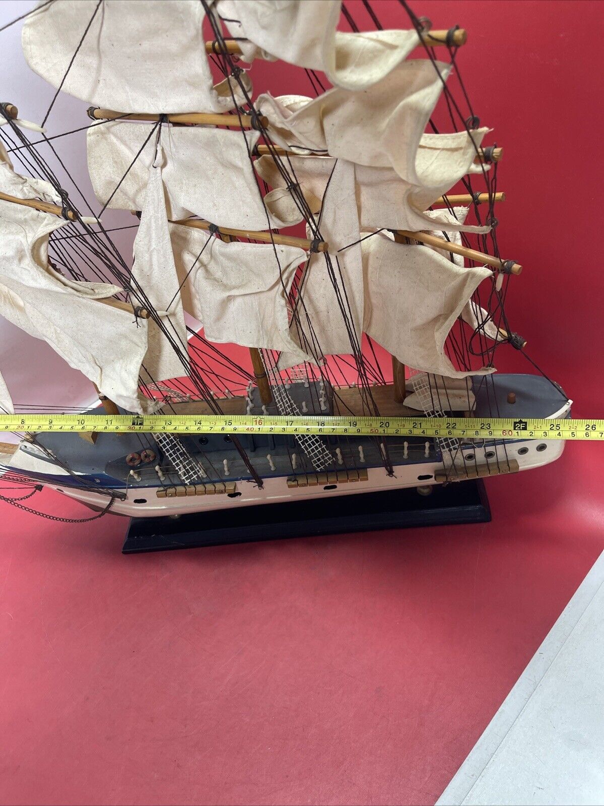 Vintage Wooden Ship Model