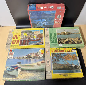 Vintage MB Puzzle/ Lot Of 5 Used *2