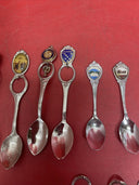 Vintage Mixed Lot 20 Travel Souvenir Collector  Spoons Preowned Varied # 2