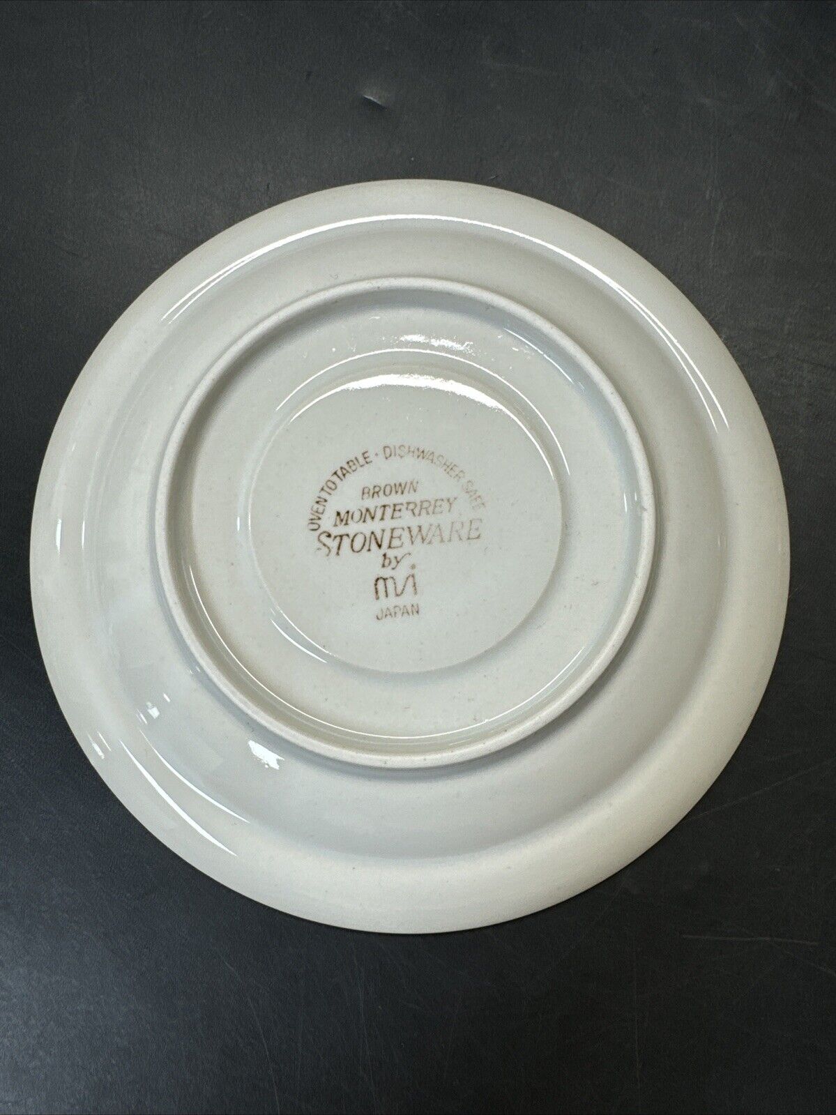 Vintage MSI Brown Monterrey Bread & Butter Plates For Cups- 6 1/4 in/ Lot Of 6