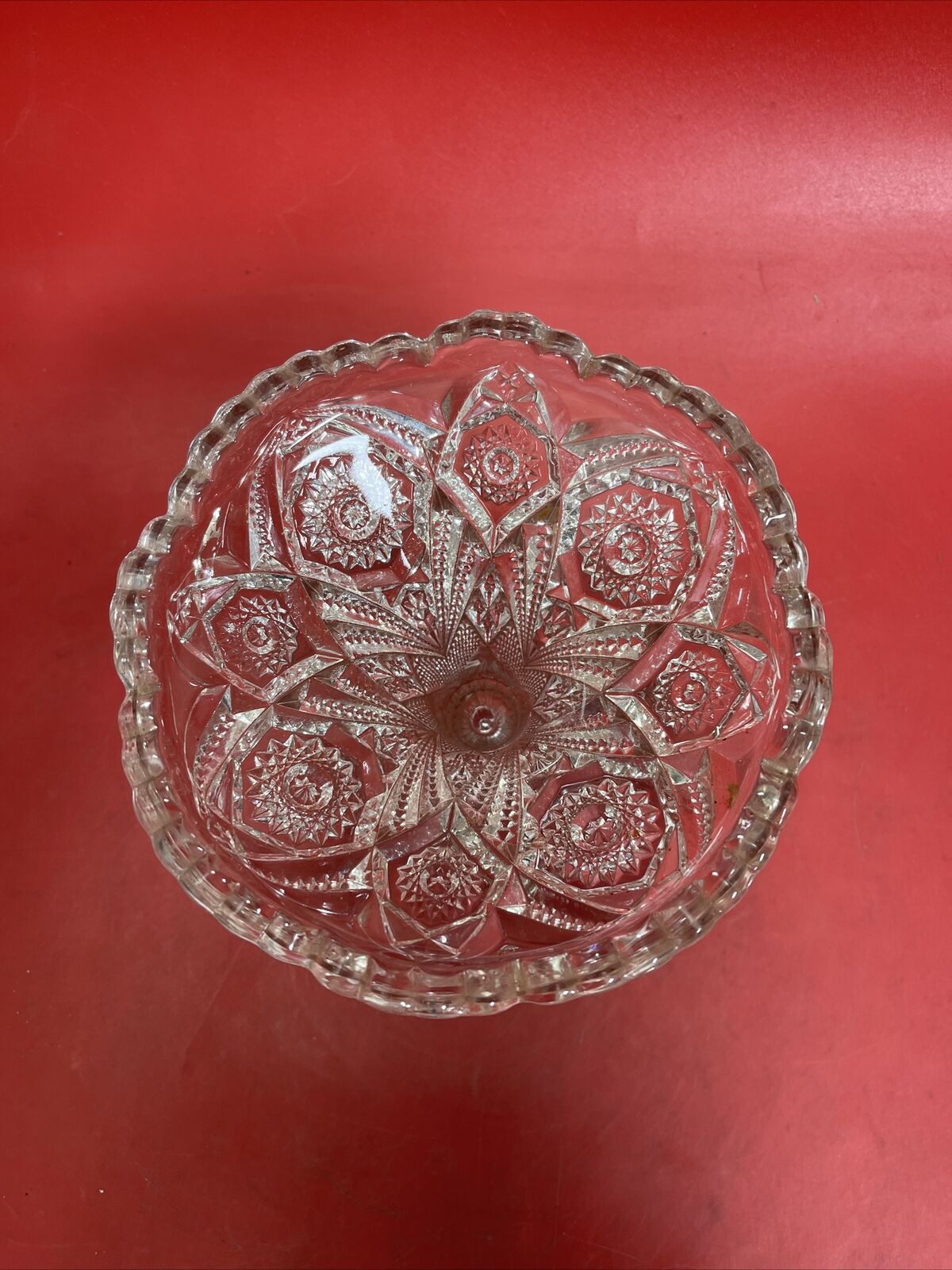 Pedestal Crystal Center Table Vase / Fruit Bowl