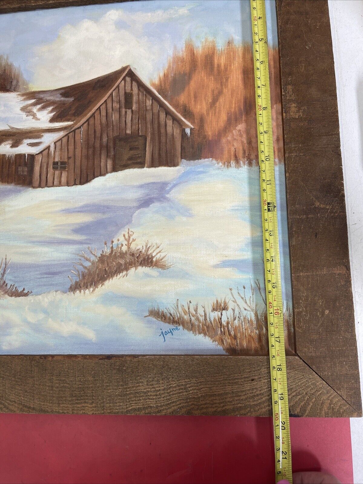 Vintage  Oil On Canvas Signed By Jayne Cowles