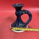 Vintage Celtic Clays Pottery ,Blue Fish Candle Made In Ireland