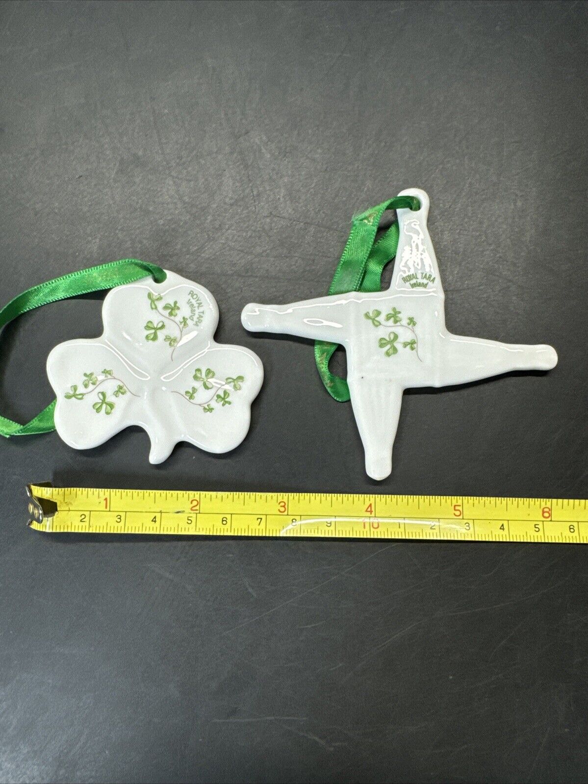 Irish Celtic Ceramic Christmas Ornaments/ Lot Of  8