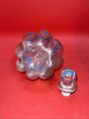 Vintage Italian Dutch Hand Painted Art Glass Decanter With Handles