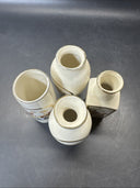 Vintage Art Mini Vase Japan Humming Bird Peacock/ Lot Of 4