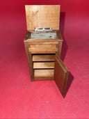 Vintage Miniature Brown Wooden dollhouse kitchen bedroom nursery furniture  lot