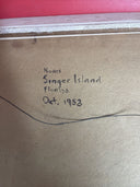 STEVENS ORIGINAL OIL ON CANVAS  PAINTING North Singer Islaad Florida 1953