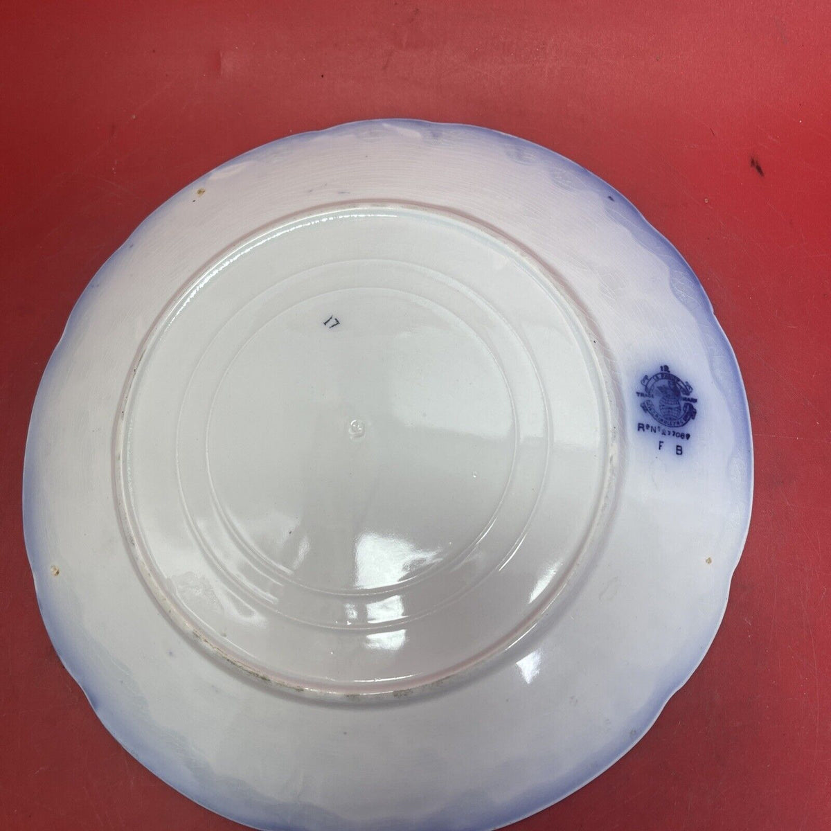 Antique W. H. Grindley Flow Blue Le Pavot Dinner Plate. 9inch Diam.Lot 2