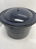 Cookware Vintage Canning Stock Pot Black Speckled XL w/ Wire Rack *