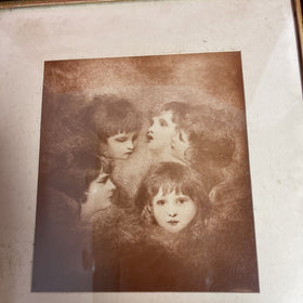 Vintage Antique Small Framed Print Angels Cherub Children Wall Decor Artwork