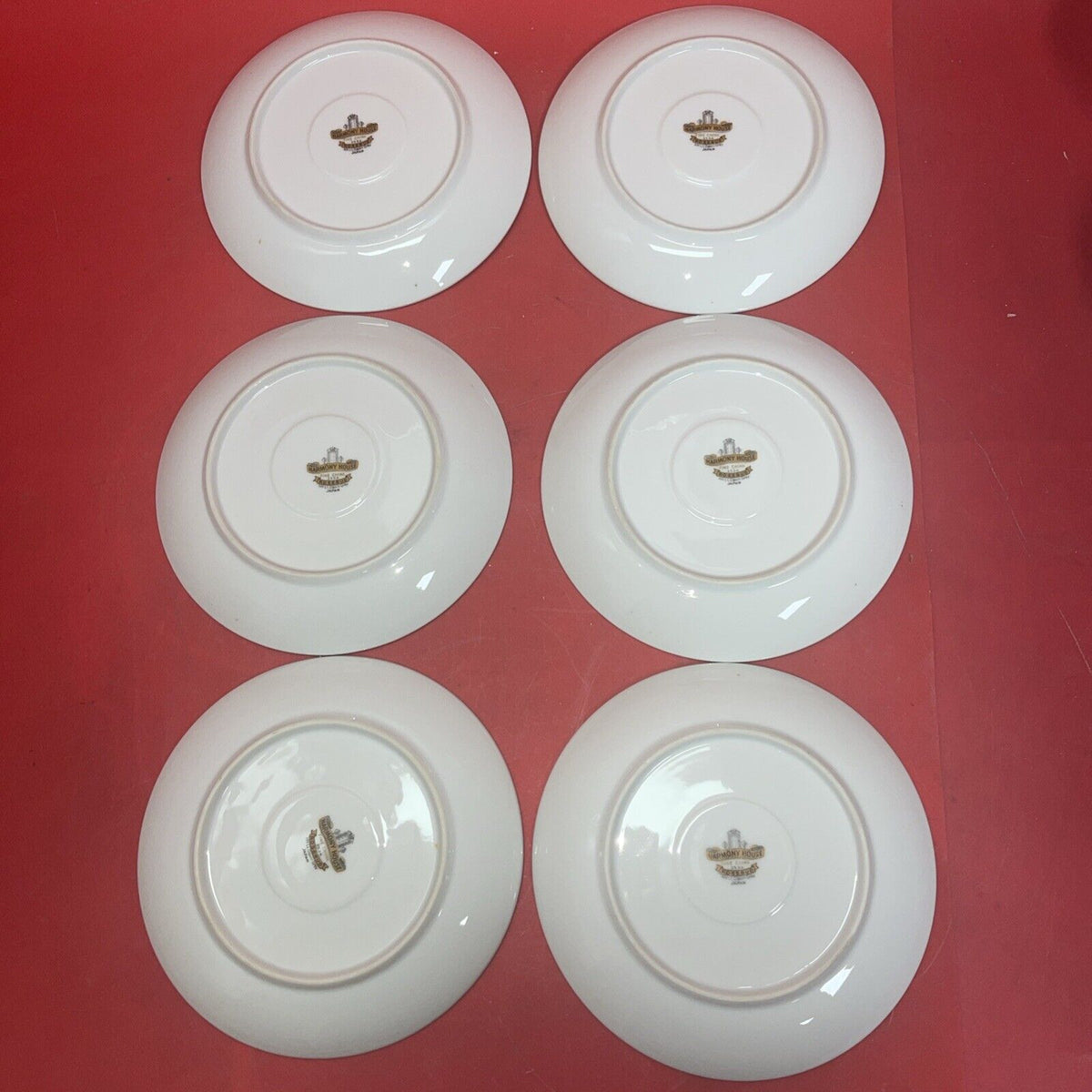 Harmony House Fine China Rosebud Pattern Japan Lot 6 Tea Cup & 6 Saucer