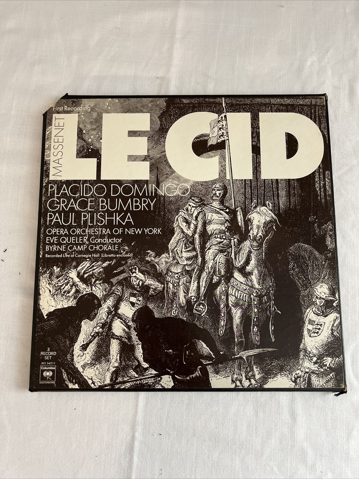 Massenet Le Cid/Domigo & Queler/Columbia Masterworks 3 LP Box Set*