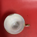 LM Royal Halsey Tea Cup & Saucer Very Fine Reticulated Gold Trim Vintage