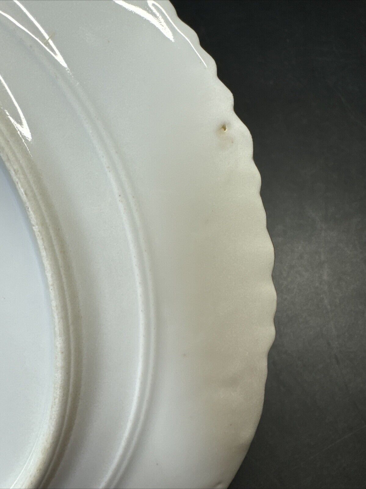 CH Field Haviland Limoges Round Plate Flowers Gold Trim