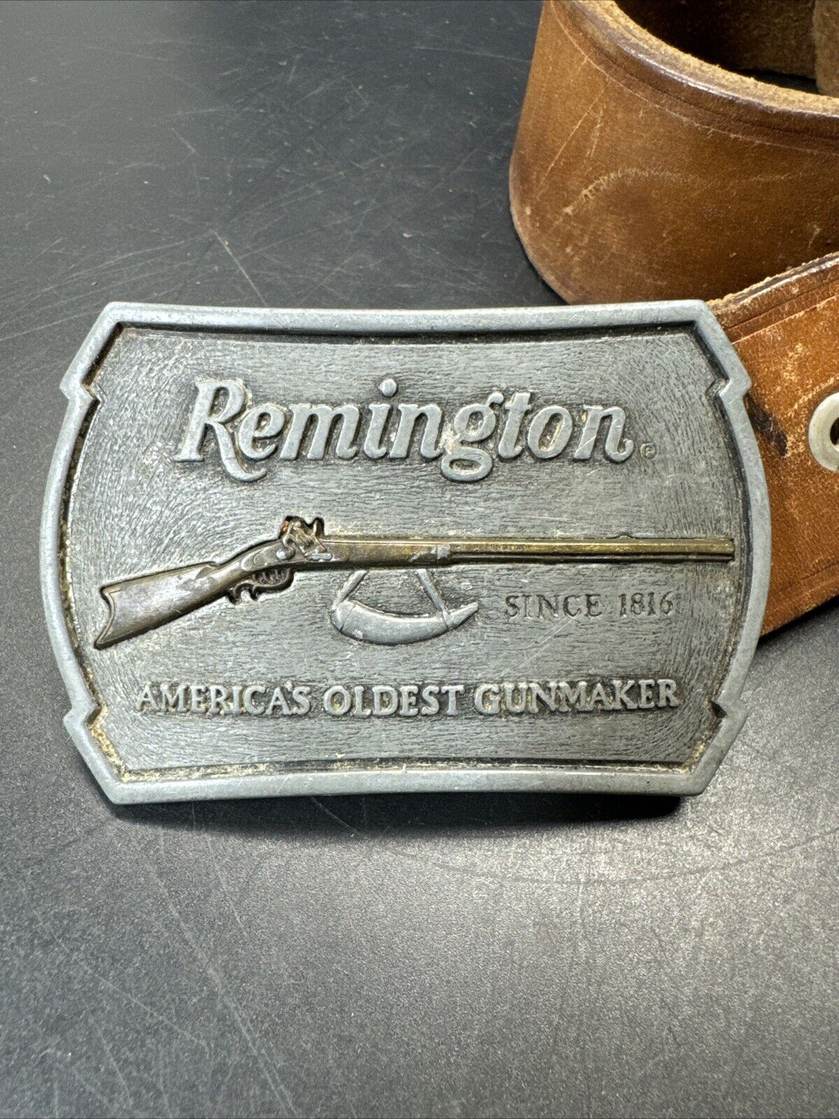 Remington 22 Rifle Belt Buckle Two toned/ 1976 Limited Edition