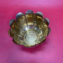 Vintage Solid Brass Round Planters Set 3pc Different Designs