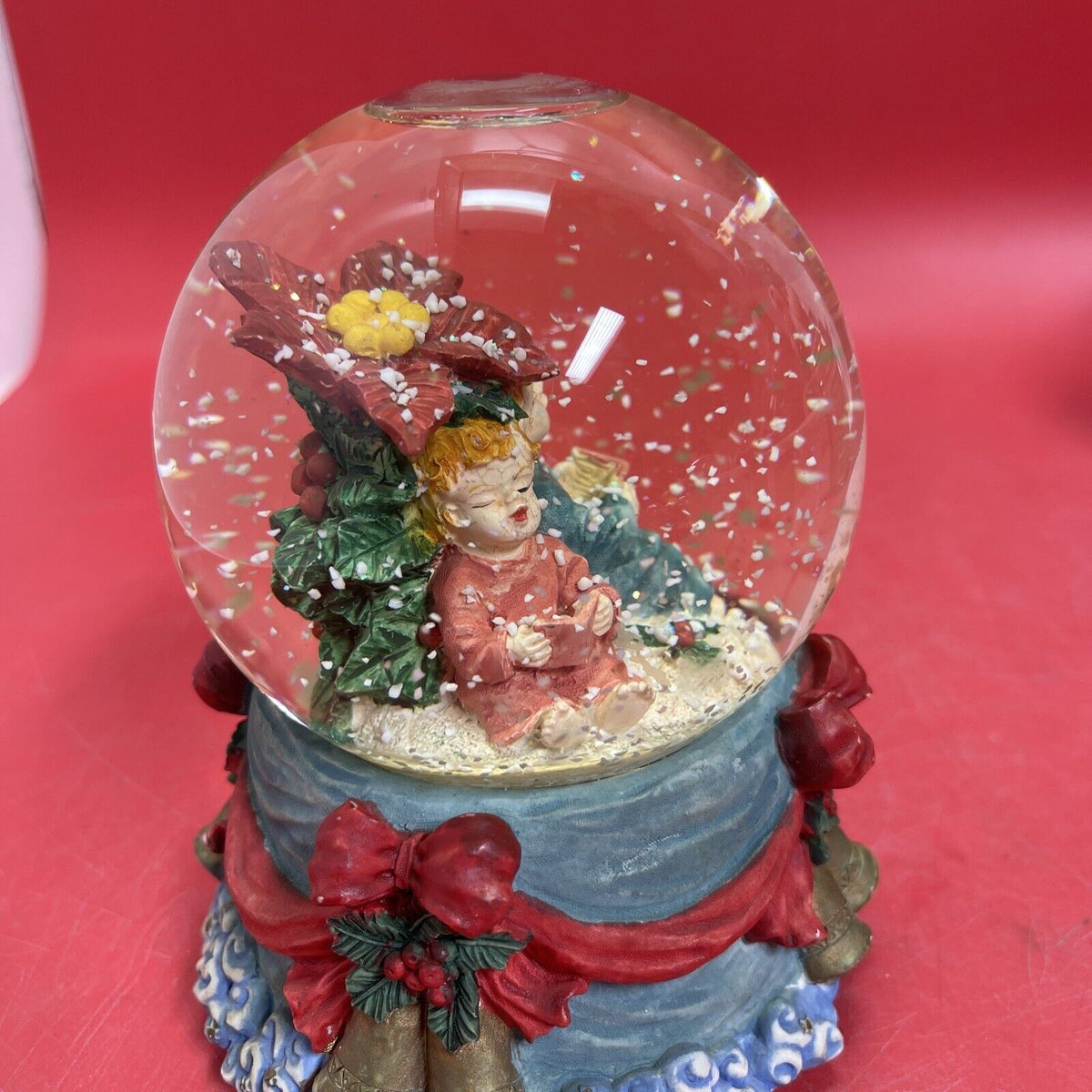 Vintage Snow Globe Singing Children-No Music