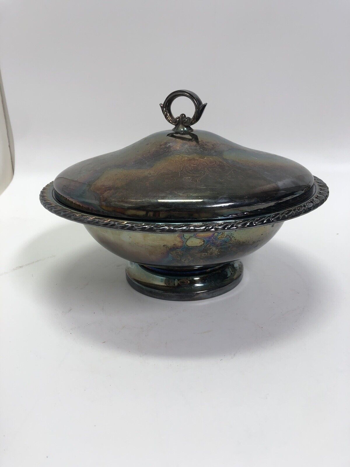 Vintage Silver Plate Serving Bowl Lid