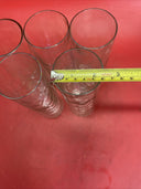 SET OF 5 CLEAR GLASS VINTAGE JUICE GLASSES 7”