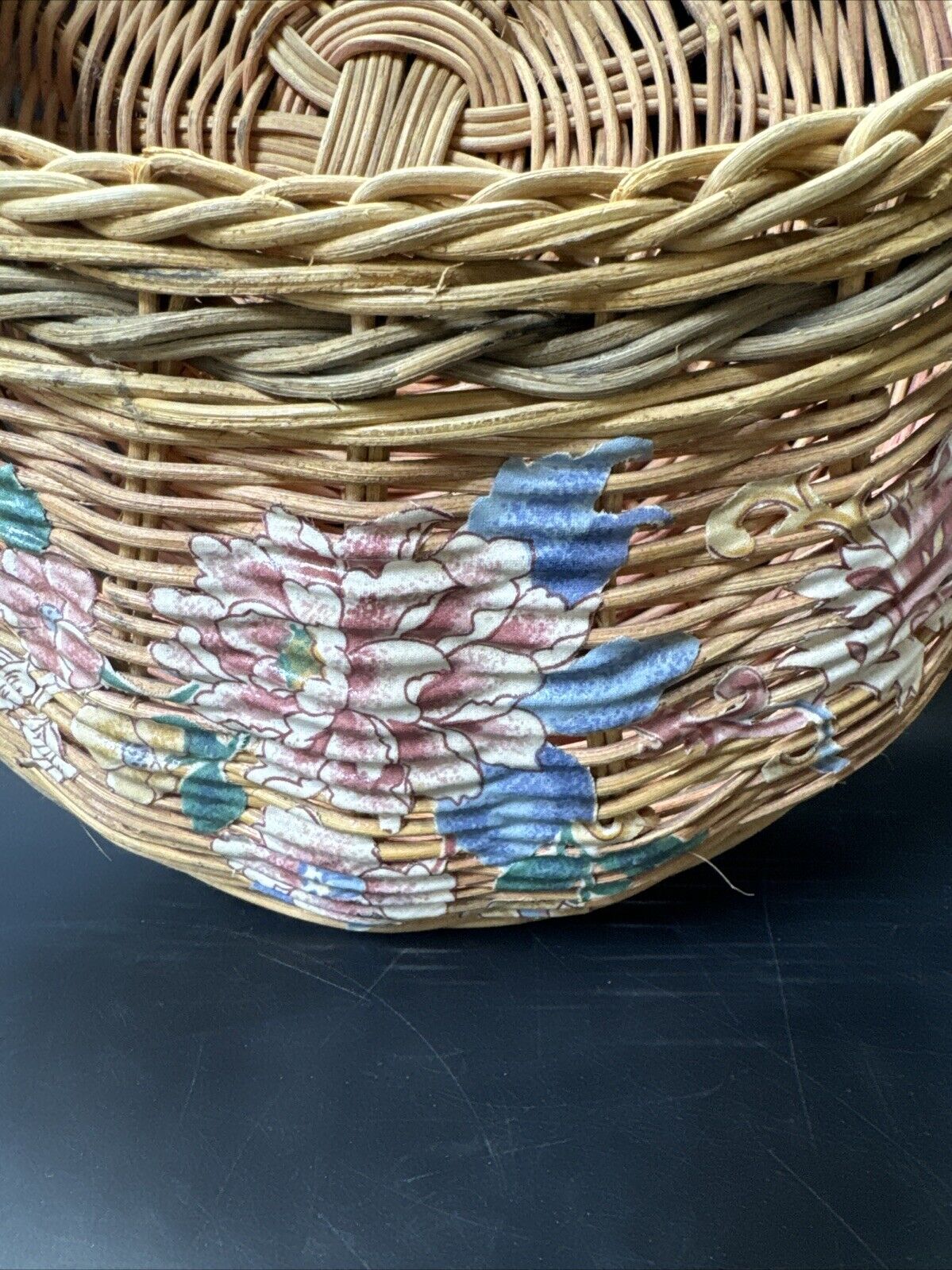 Wicker And Birch Tree Bark Wall Or Door Hanging Basket Farmhouse Rustic Fall