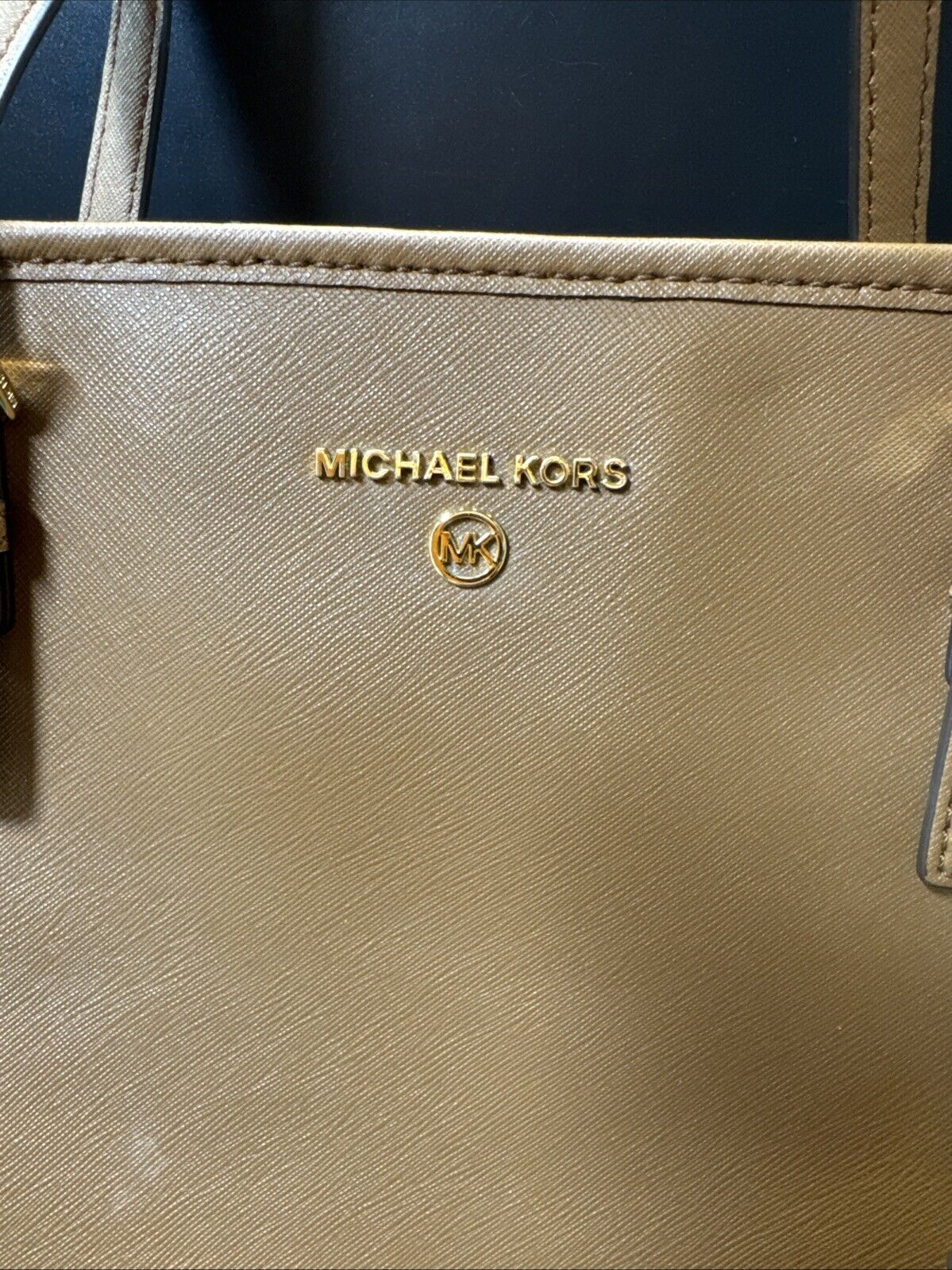 MICHAEL KORS Jet Set Charm Top Zip Brown TOTE