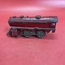 Vintage red locomotive, winding mechanism key