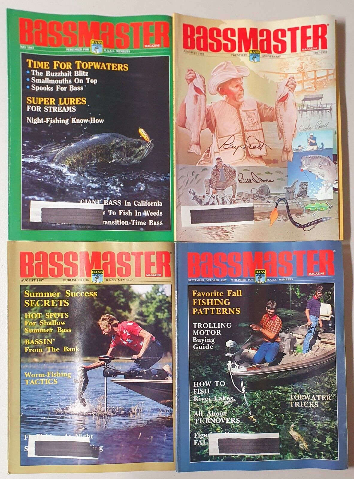 Bass Master magazine Lot of 10 Jan-Dec (1987)