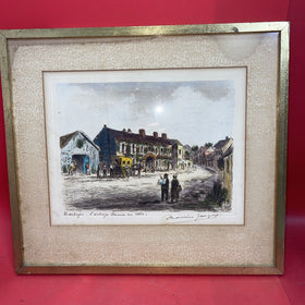  La Maison De Theodore Rousseau Barbizon Pen and ink Framed Picture signed