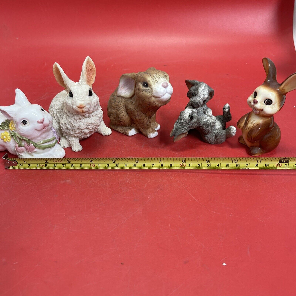 Vintage  Bunny Rabbit Figurines Lot 5