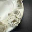 Vtg Holiday Jade Porcelain Nativity Pillar Candle Holder #17974/ Used