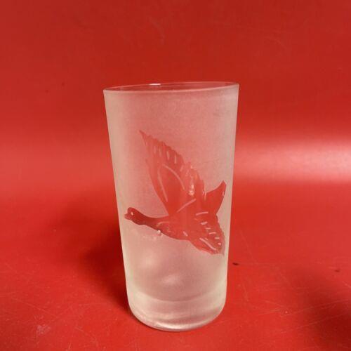 Set of 6 Glasses with Engraved Animals,Ducks,Fishes