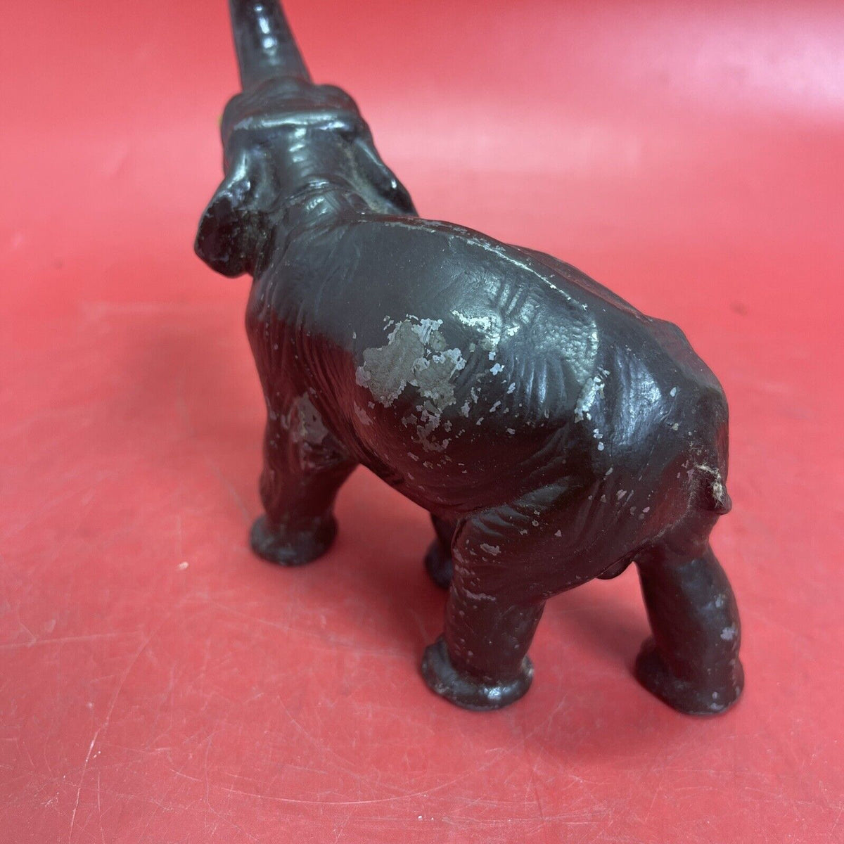Antique hollow elephant figurine, original paint