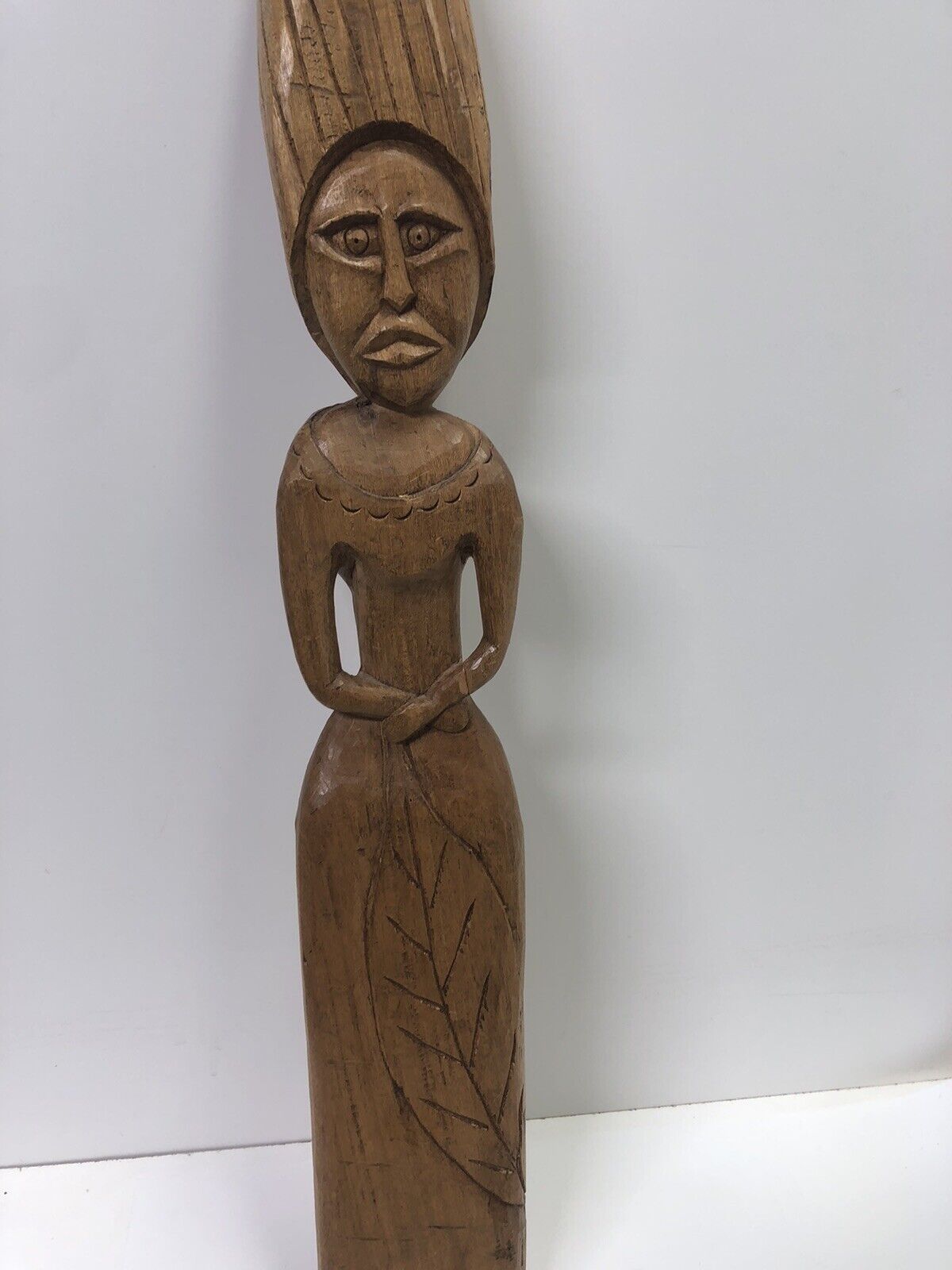 Hand Carved Wooden Statue From The Bahamas 