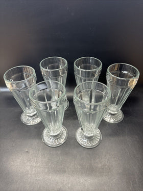 Clear Glasses For Ice Cream Dessert Parfait Milkshake/ Lot Of 6