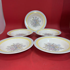 Vintage American Limoges TRIUMPH YELLOW Soup  Bowl Lot 5 (8”)