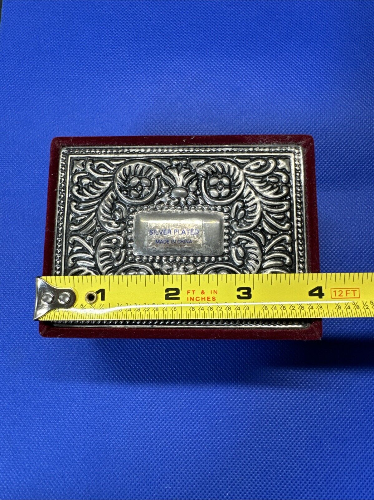 Vintage Silver Plated Jewelry Box