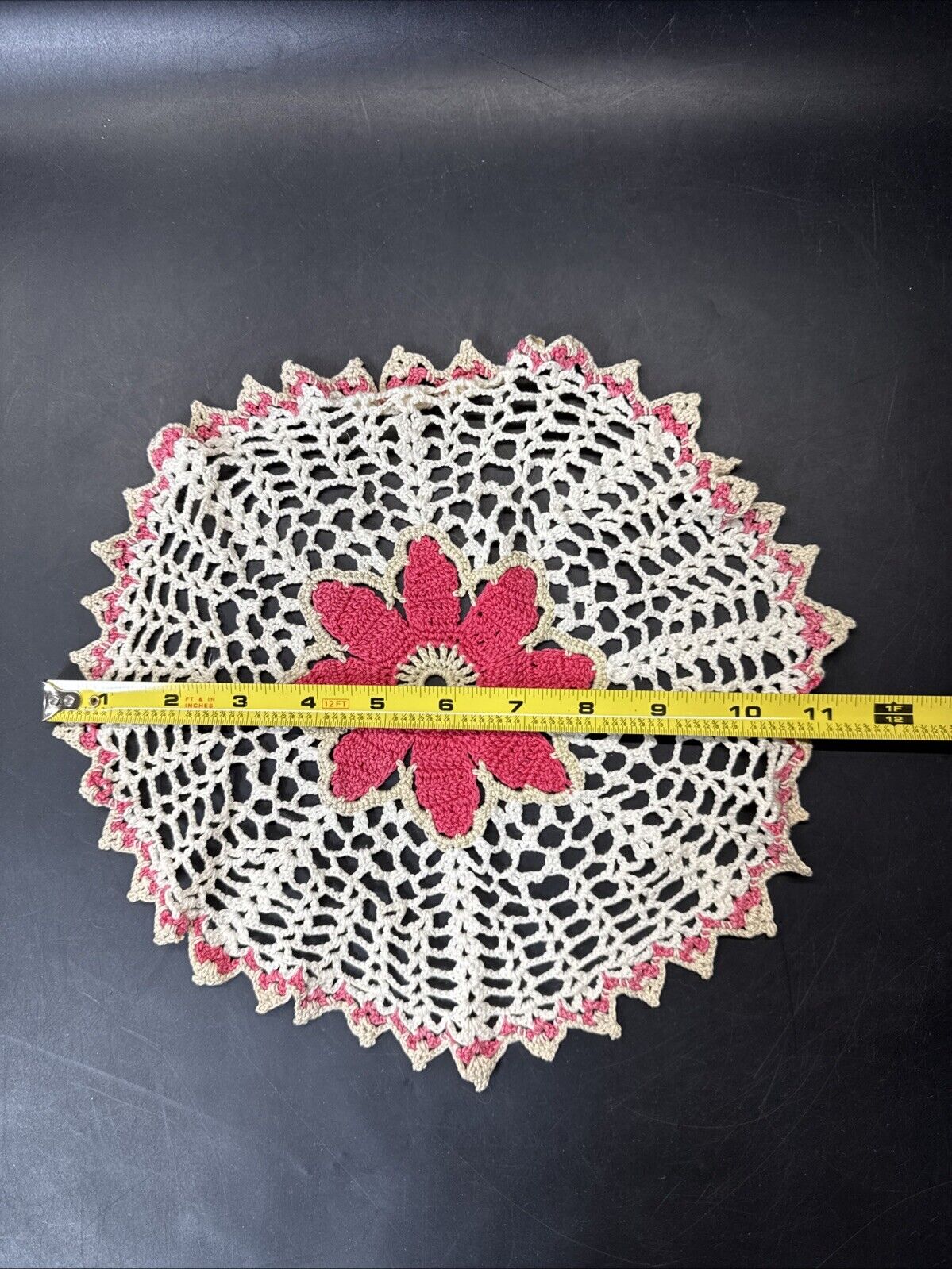 6 Vintage Handmade Doilies Various Sizes, #1