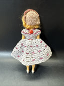 Vintage 1950s Hard Plastic Girl Doll 8” Tall