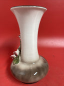 Vintage Capodimonte Porcelain Art Pottery Vase Floral Italy Yellow Flower