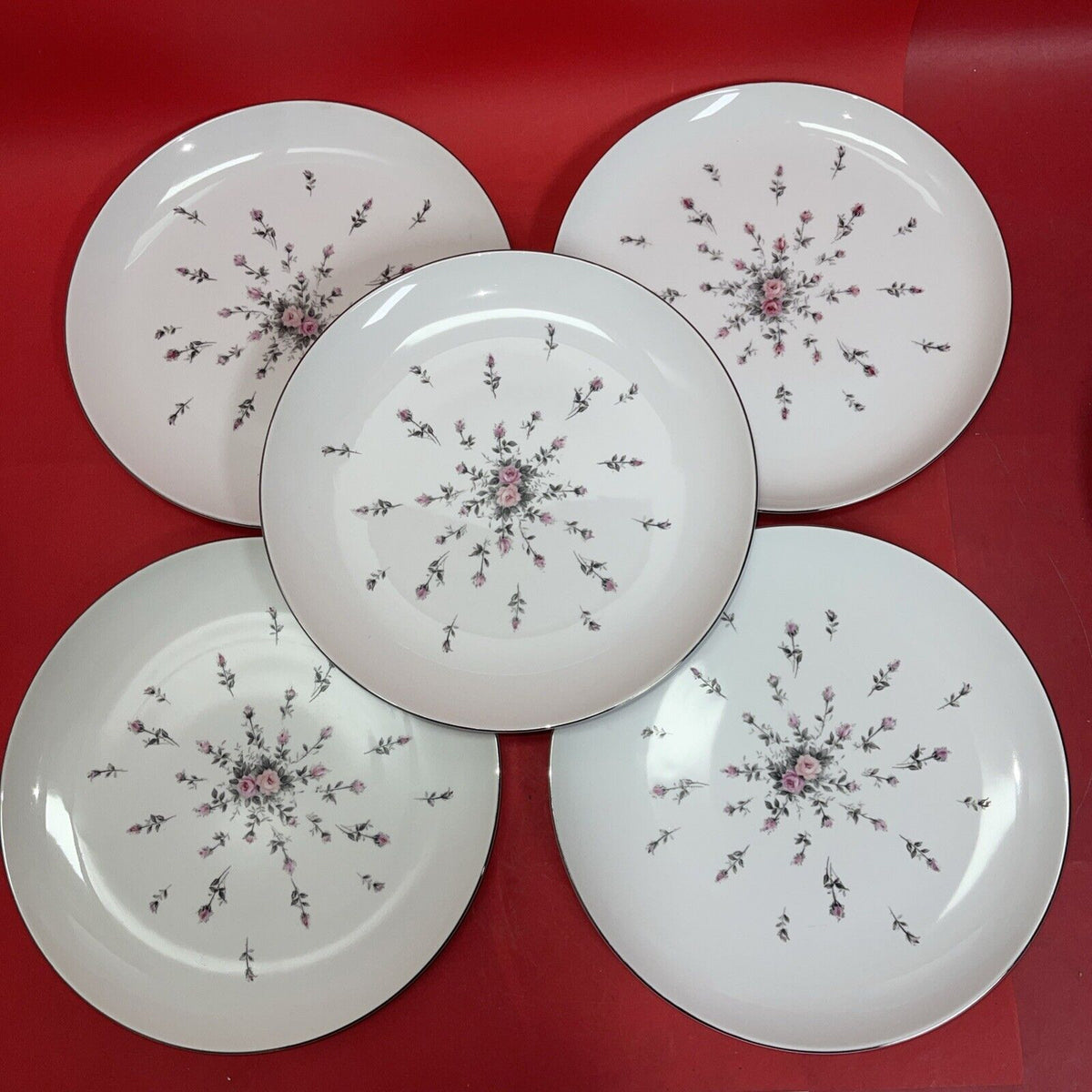 Set of 5 - Harmony House - Rosebud - 10 1/4”Dinner Plates