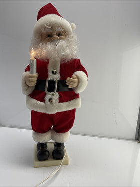 VTG Orginal Motion-ettes of Christmas sculptured Porcelite Santa Figure - Moves