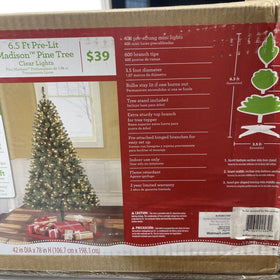 CHRISTMAS TREE Holiday Time 6.5 Ft OPEN BOX 400 Lights