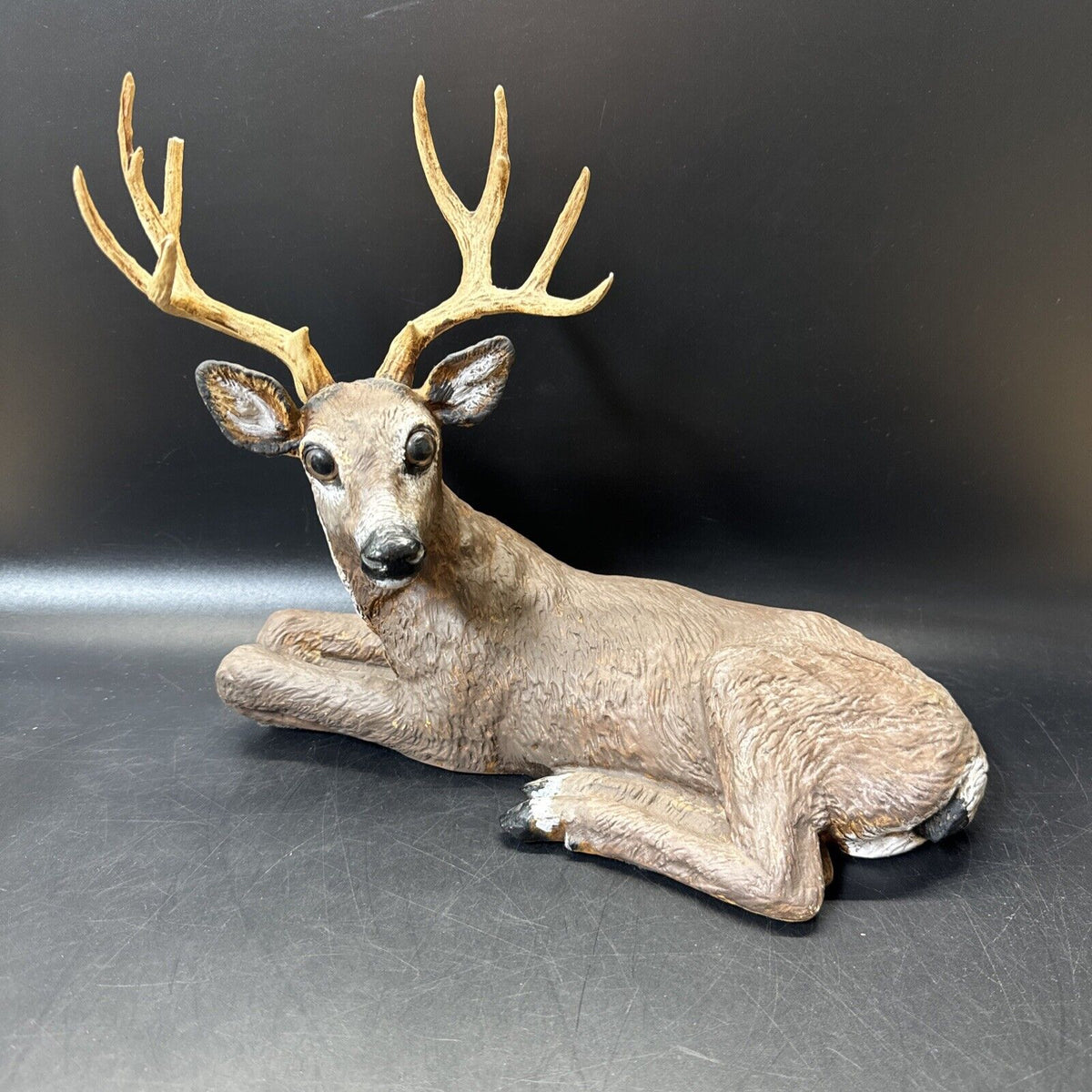 Deer Buck Stag Resting Laying Down Vtg Homco Shelf Figurine 267 1984
