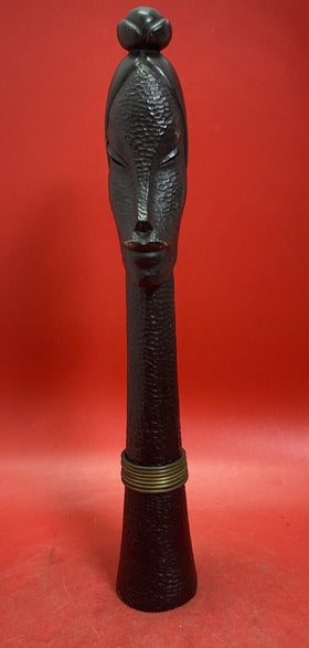 Vintage Antique African fertility statue wood carving figure 18.5” Tall